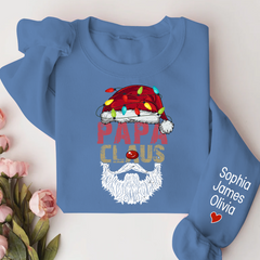 Lofaris Papa Claus Santa Christmas Custom Name Sweatshirt