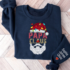 Lofaris Papa Claus Santa Christmas Custom Name Sweatshirt