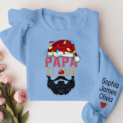 Lofaris Papa Claus Santa Christmas Custom Name Sweatshirt