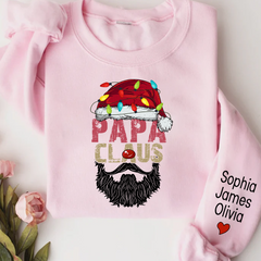 Lofaris Papa Claus Santa Christmas Custom Name Sweatshirt