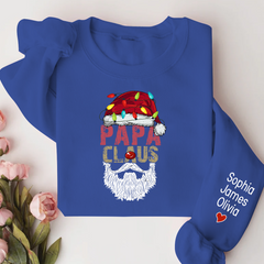 Lofaris Papa Claus Santa Christmas Custom Name Sweatshirt