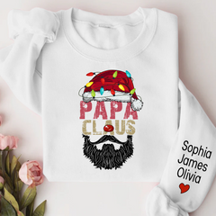 Lofaris Papa Claus Santa Christmas Custom Name Sweatshirt