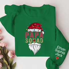 Lofaris Papa Squad Christmas 2023 Gift Custom Name Kids Sweatshirt