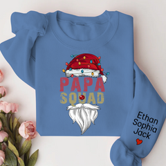 Lofaris Papa Squad Christmas 2023 Gift Custom Name Kids Sweatshirt