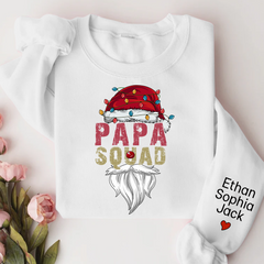Lofaris Papa Squad Christmas 2023 Gift Custom Name Kids Sweatshirt