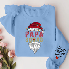 Lofaris Papa Squad Christmas 2023 Gift Custom Name Kids Sweatshirt