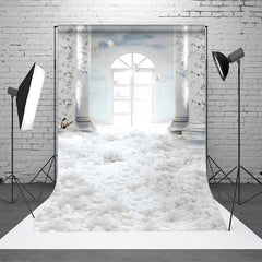 Lofaris Paradise White Roman Pillar Pigeon Memorial Backdrop