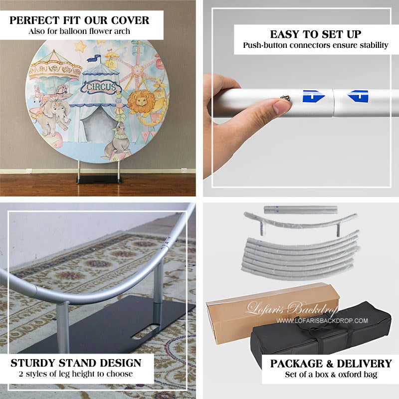 Lofaris Party & Hoop Balloon Circle Loop Flower Arch Photo Booth Backdrop Stand