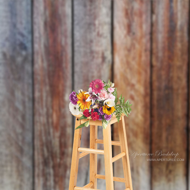 Lofaris Pastoral Brown Vertical Wood Photo Studio Backdrop