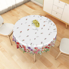 Lofaris Pastoral Colorful Flower Pattern Round Tablecloth