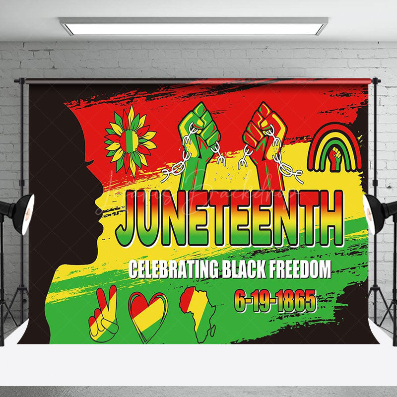 Lofaris Patriotic Celebrate 1865 Freedom Juneteenth Backdrop