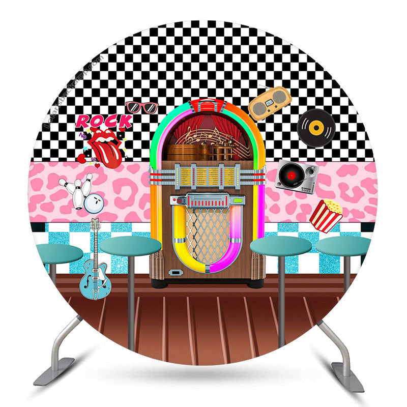 Lofaris Pattern Door Round Backdrop For Rock Music Party