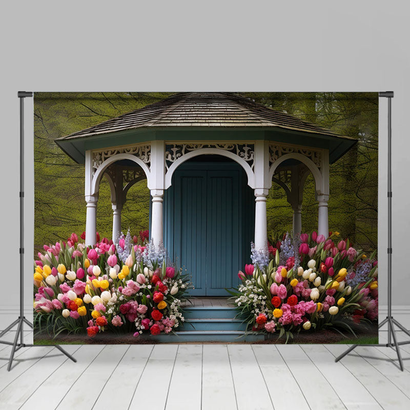Lofaris Pavilion Tulip Anthemy Outdoors Spring Backdrop