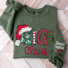 Lofaris Peronalized Christmas Gigi And Grandkids Sweatshirt