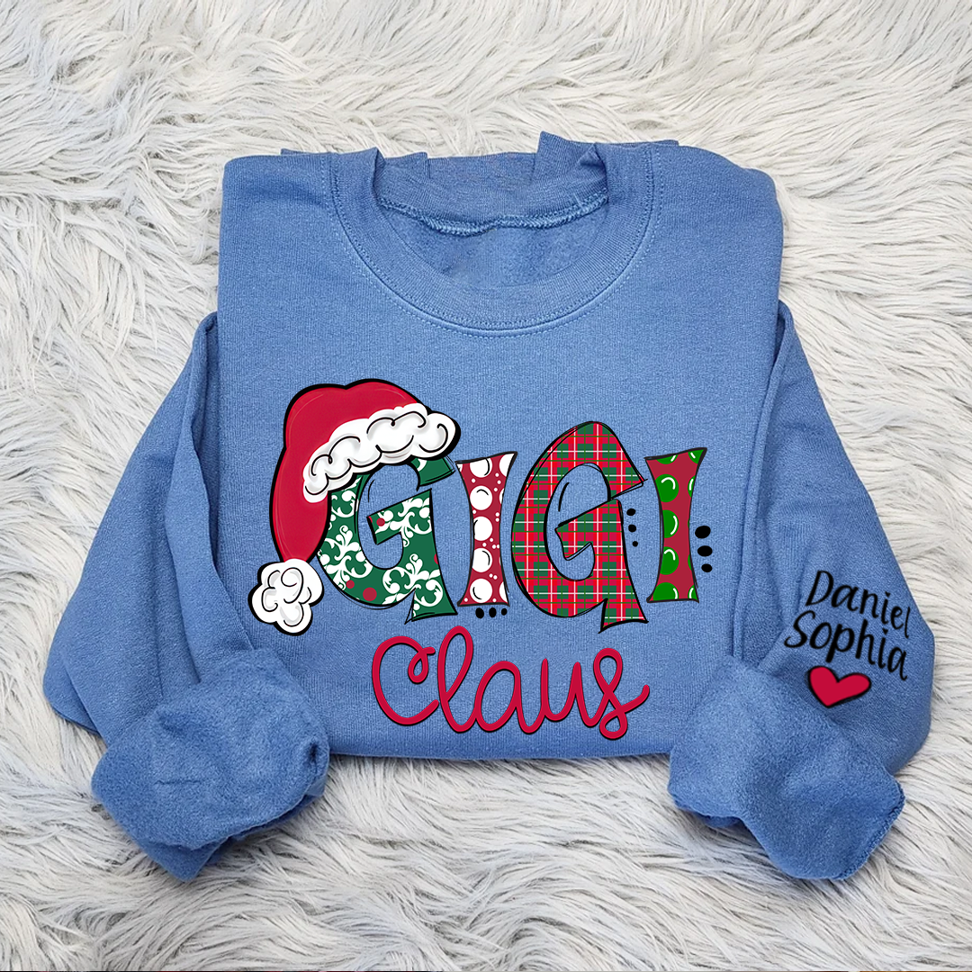 Lofaris Peronalized Christmas Gigi And Grandkids Sweatshirt