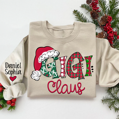 Lofaris Peronalized Christmas Gigi And Grandkids Sweatshirt