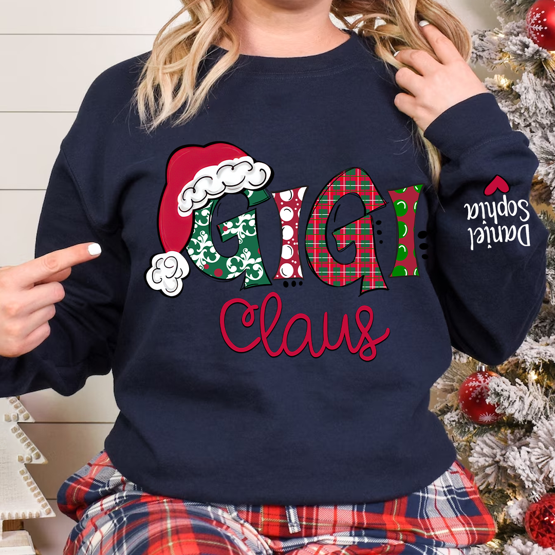 Lofaris Peronalized Christmas Gigi And Grandkids Sweatshirt