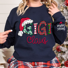 Lofaris Peronalized Christmas Gigi And Grandkids Sweatshirt