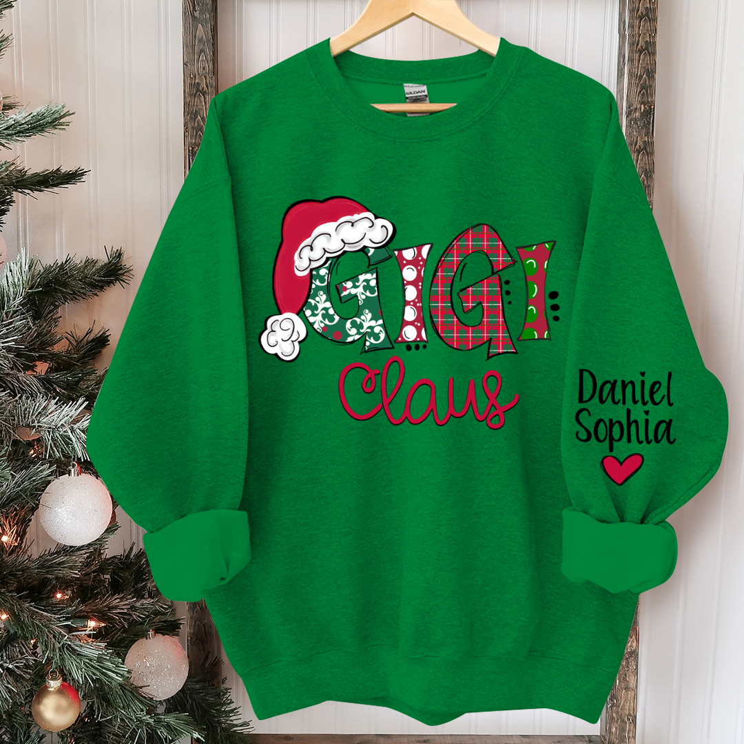 Lofaris Peronalized Christmas Gigi And Grandkids Sweatshirt