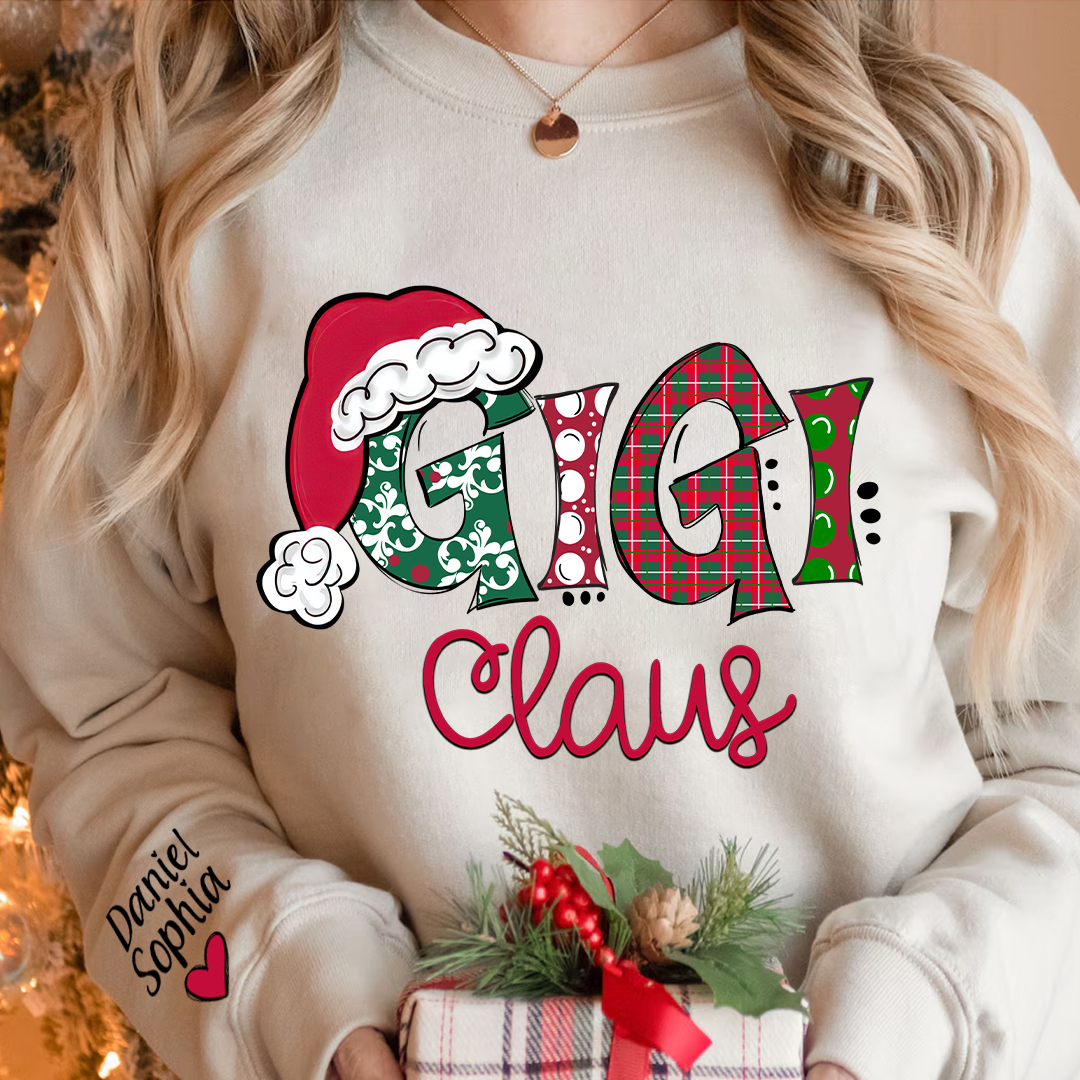Lofaris Peronalized Christmas Gigi And Grandkids Sweatshirt