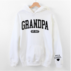 Lofaris Personalize Grandpa Papa Dad Gift Custom Name Hoodie