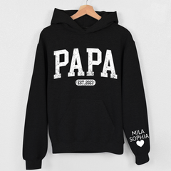 Lofaris Personalize Papa Grandpa Gift Custom Name Hoodie