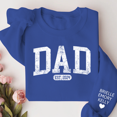 Lofaris Personalize Retro Dad Name Est Year Kids Sweatshirt