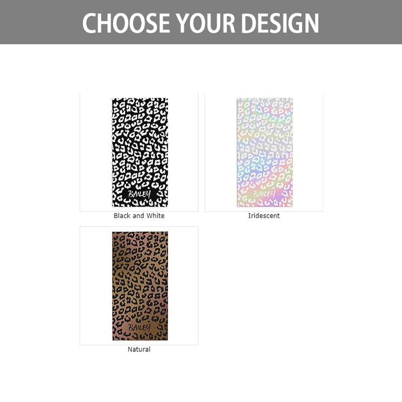 Lofaris Personalized Abstract Leopard Print Beach Towel