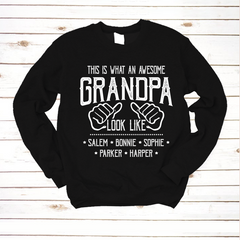 Lofaris Personalized Awesome Grandpa And Kids Sweatshirt