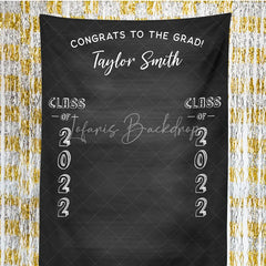 Lofaris Personalized Black College Graduation Backdrop Banner