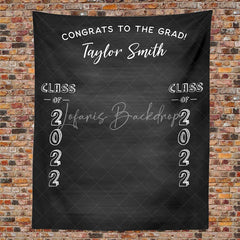Lofaris Personalized Black College Graduation Backdrop Banner