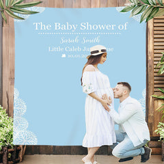 Lofaris Personalized Blue Baby Shower Backdrop For Boy