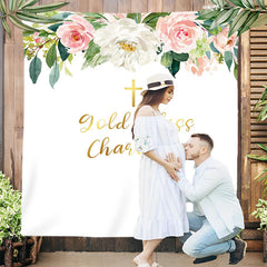Lofaris Personalized Blush Pink And White Backdrop For Baby Shower