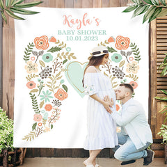 Lofaris Personalized Boho Angel Wings Baby Shower Backdrop