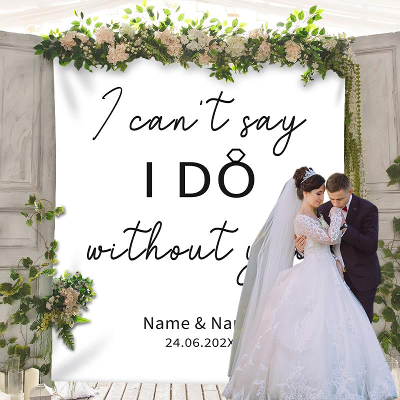 Lofaris Personalized Boho Engagement Wedding Backdrop Decor