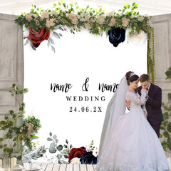 Lofaris Personalized Boho Floral Backdrop For Wedding