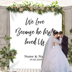 Lofaris Personalized Boho Wedding Sign Backdro Decor