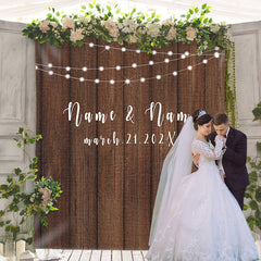 Lofaris Personalized Boho Wood Wedding Backdrop Decor