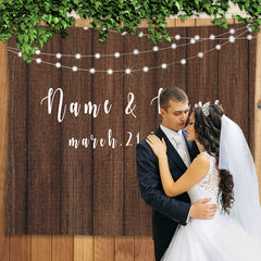 Lofaris Personalized Boho Wood Wedding Backdrop Decor