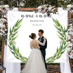 Lofaris Personalized Boho Wreath Wedding Backdrop Decor