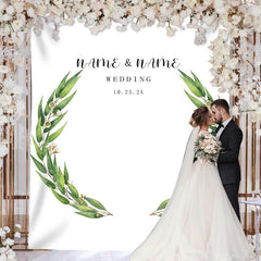 Lofaris Personalized Boho Wreath Wedding Backdrop Decor