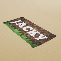 Lofaris Personalized Boy Game Beach Towel for Summer Gift