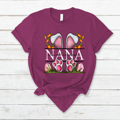 Lofaris Personalized Bunny Nana And Kids Easter T-Shirt