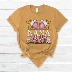 Lofaris Personalized Bunny Nana And Kids Easter T-Shirt