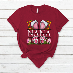 Lofaris Personalized Bunny Nana And Kids Easter T-Shirt