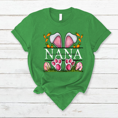 Lofaris Personalized Bunny Nana And Kids Easter T-Shirt