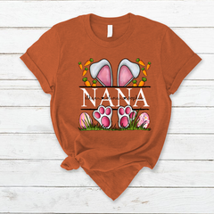 Lofaris Personalized Bunny Nana And Kids Easter T-Shirt