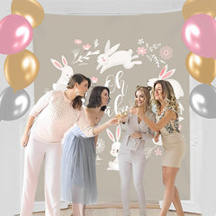 Lofaris Personalized Bunny Rabbit Oh Baby Shower Backdrop