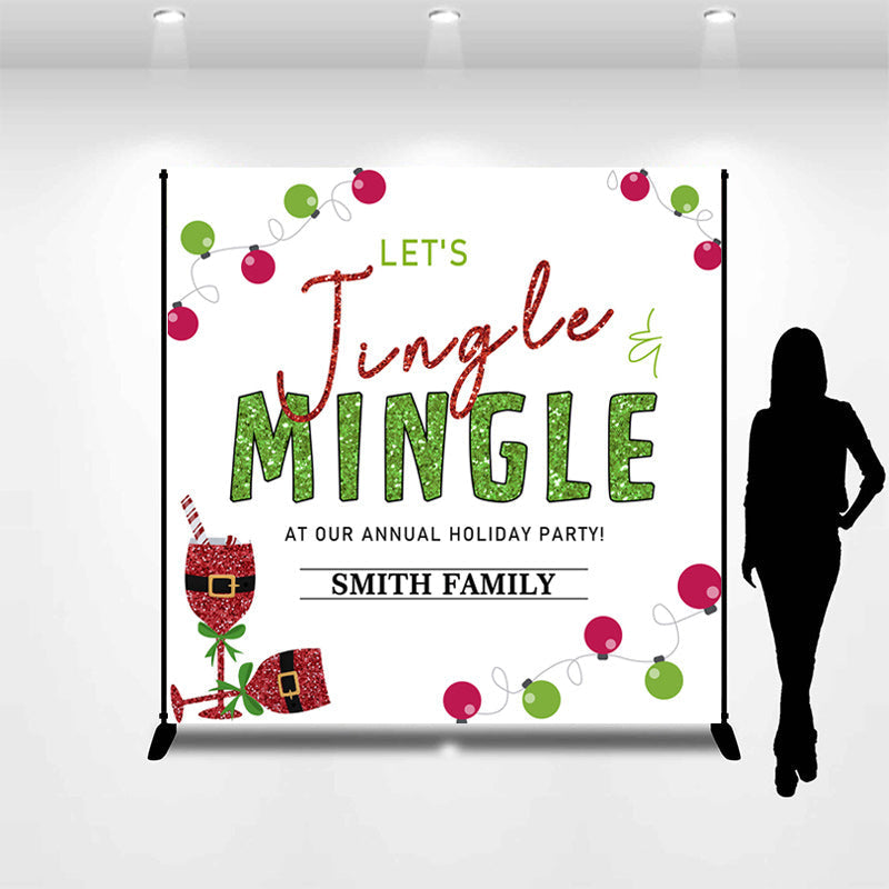 Lofaris Personalized Christmas Annual Holiday Party Backdrop
