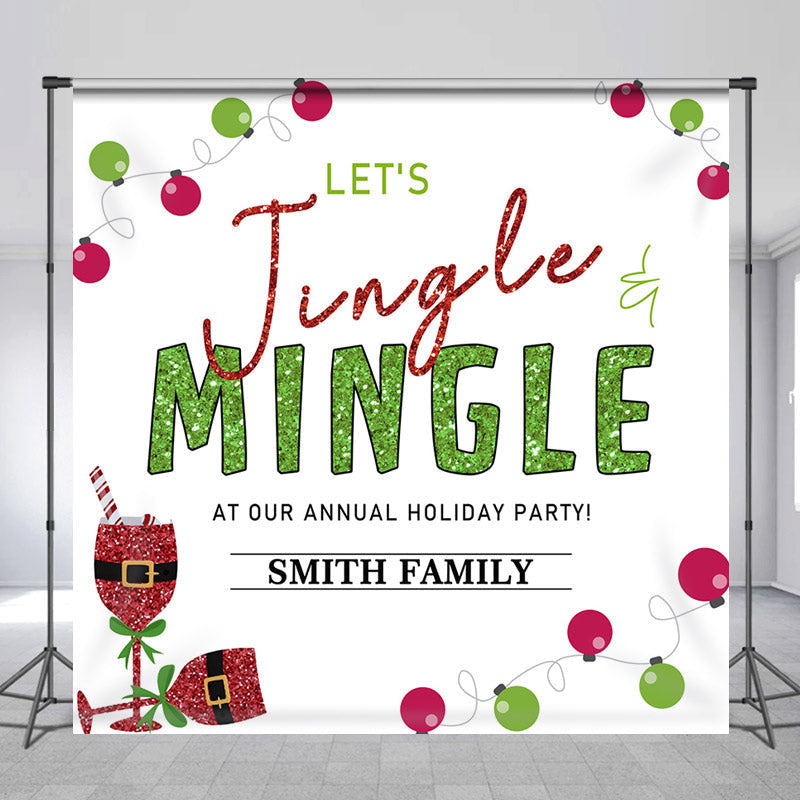 Lofaris Personalized Christmas Annual Holiday Party Backdrop